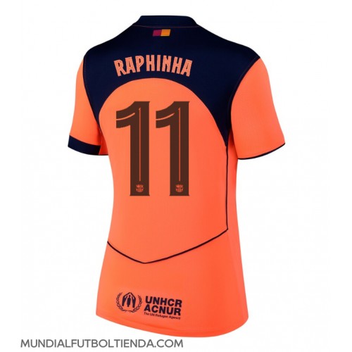 Camiseta Barcelona Raphinha Belloli #11 Tercera Equipación Replica 2025-26 para mujer mangas cortas Camiseta Barcelona Raphinha Belloli #11 Tercera Equipación Replica 2025-26 para mujer mangas cortas